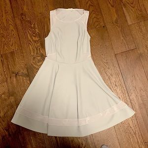 gray fit and flare dress!